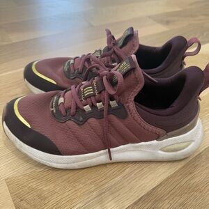 Adidas Maroon & Gold Puremotion Super Lace Up Athletic Sneakers